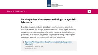 BIM Werken met biologische agentia in laboratoria