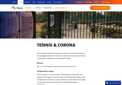 Corona protocol tennis