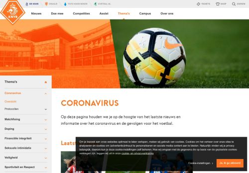 KNVB thema coronavirus